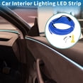 thumbnail image 2 of Cuerda de luz LED EL de 3 metros Unique Bargains, luz de neón flexible para decoración de automóviles, tira LED USB (5V) azul, 2 of 7