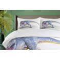 thumbnail image 4 of Ambesonne Dinosaur Duvet Cover Sets, Monstrous Creature, 2-Queen, Blue Yellow Pink, 4 of 7