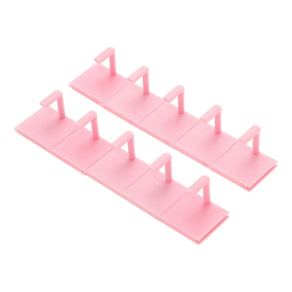 Unique Bargains 10 Pcs Detachable Nail Display Stand for Nail DIY Pink