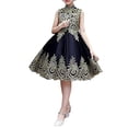thumbnail image 1 of VeraQueen Robe de Concours en Dentelle Dorée pour Filles Robe de Bal Col Haut Robes de Fête pour Enfants Robes de Première Communion, 1 of 1