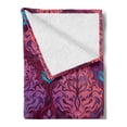 thumbnail image 2 of Grunge Soft Flannel Fleece Throw Blanket, Abstract Nature Inspired Lilac Pattern Vintage Floral Design Symmetrical , Cozy Plush for Indoor and Outdoor Use, 60" x 80", Multicolor, by Ambesonne, 2 of 5
