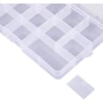 thumbnail image 4 of Lawei 15 Pack Plastic Jewelry Box - 15 Grid Organizer Storage Box with Adjustable Dividers Plastic Compartment Container for Bead Jewelry Craft Tackles, 4 of 6