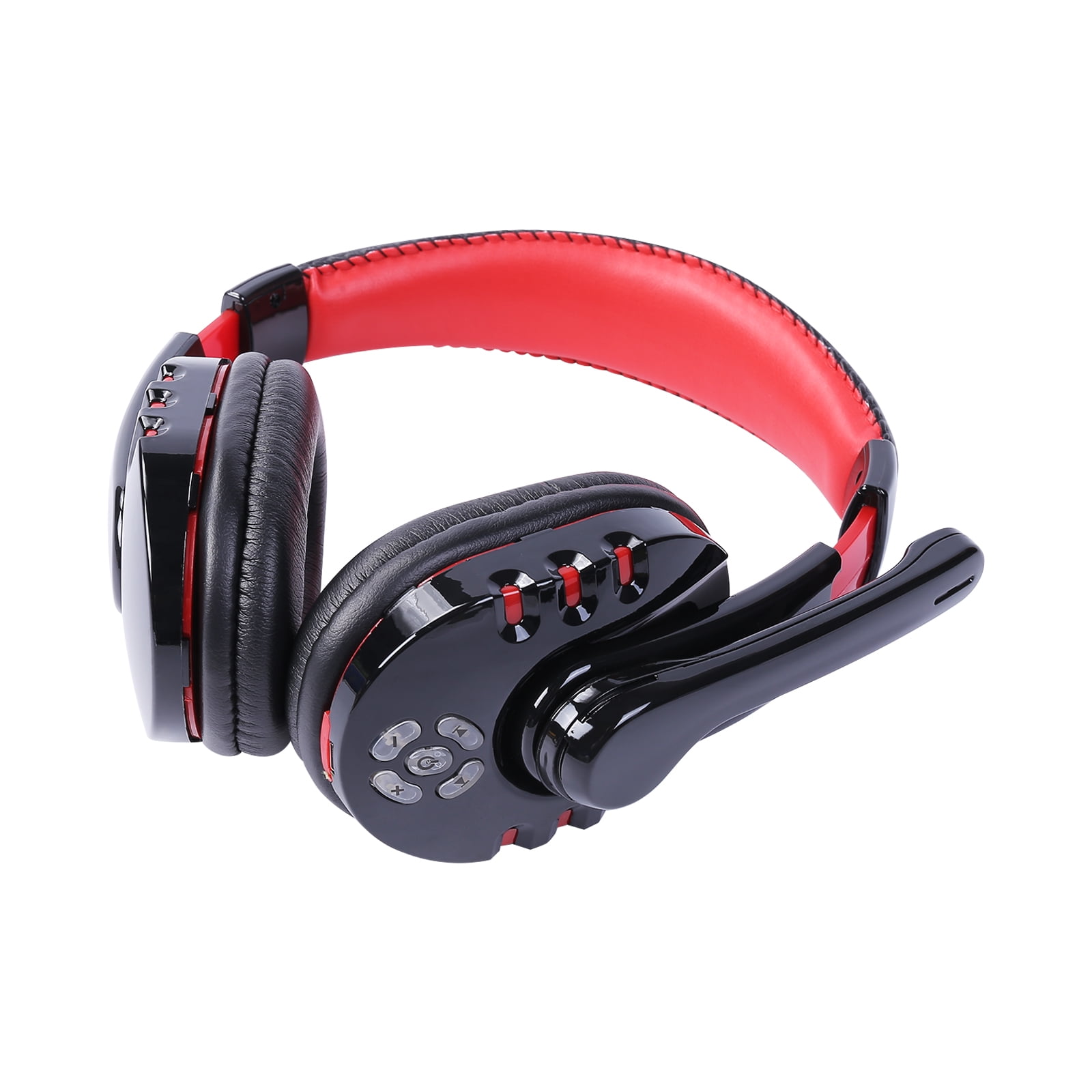 Wireless Bluetooth 4.2 Over-Ear Headphones with Microphone, Noise Cancelling Deep Bass Stereo Headset, Adjustable Comfortable Ear Cups for Gaming, Music, Phone Calls