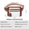 thumbnail image 5 of HKCLUF Belt Bag for Women,Vegan Leather Everywhere Fanny Pack Crossbody Bags for Women Men Trendy Waist Bag with Adjustable Strap, 5 of 10