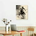 thumbnail image 3 of COMIO   Western Cowboy Wall Art Vintage Cowboy Posters Simple Romantic Cowboy Couple Canvas Paintings Pictures Western Eclectic Wall Decor Home Bedroom Living Room Decor, 3 of 5