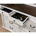 thumbnail image 3 of Coaster Hillcrest 9-drawer Wood Dresser with Mirror Dark Rum and White, 3 of 4