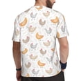 thumbnail image 2 of Wukai Funny Chicken Print Men's Short-Sleeved Mesh T-Shirt,Quick-Dry Short Sleeve Workout T-Shirt-6X-Large, 2 of 8
