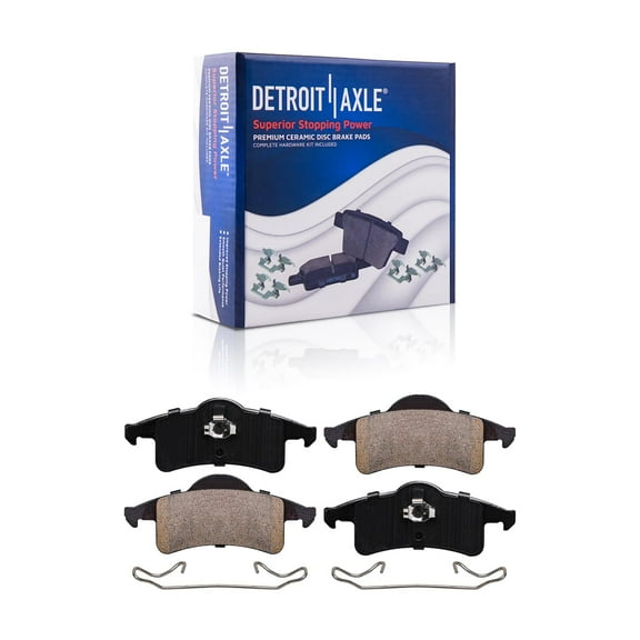 Detroit Axle - Rear Brake Pads for 1999-2004 Jeep Grand Cherokee 2000 2001 2002 2003 Ceramic Brake Pads Replacement