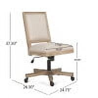 Swivel&Lift Office Chair,Beige+Natural Fabric Furniture Primary Living Space Display Shelving Etageres