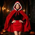 thumbnail image 2 of MuXiKeJi Clothes Velvet Hooded Cape Winter Cloak With For Halloween Cosplay Stage Performance, 2 of 6