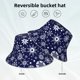 thumbnail image 2 of Fotbe Snowflakes2 Sombrero Tipo Pescador con Estampado – Sombrero de Sol de Algodón de Moda para Playa, Golf, Pesca, 2 of 6
