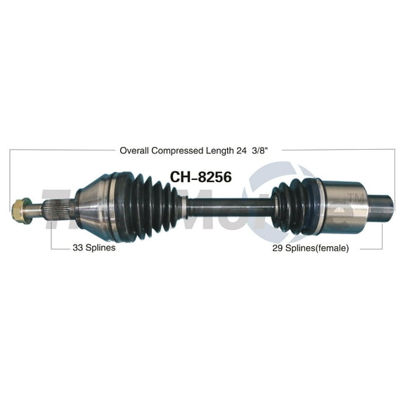 CV Axle Shaft Fits select: 2013-2018 RAM 1500, 2012 DODGE RAM 1500