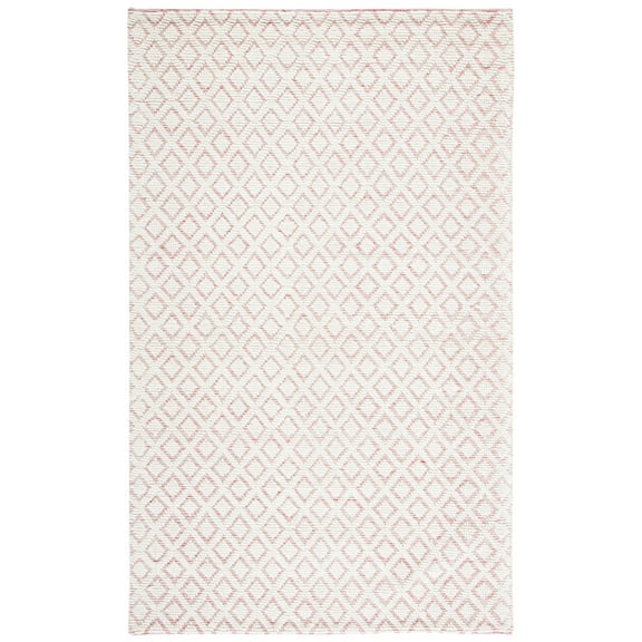 SAFAVIEH Vermont Thurstan Geometric Wool Area Rug, 3' x 5', Ivory/Red