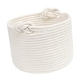 thumbnail image 5 of deevoka Cotton Rope Woven Plant Organizer Bin Foldable Multipurpose for Closet Shelf White 24x18cm, 5 of 9