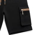 thumbnail image 5 of Men Summer Cargo Shorts Elastic Waist Drawstring Waffle Texture Multi Pockets with Zipper Sides Loose Fit Casual Workout Mid Length for Young Adults, 5 of 7