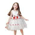 thumbnail image 5 of BJUTIR Girls Dresses 2-10Y Kid Children Girl Sleeveless Floral Embroidered Tulle Ball Gown Princess Prom Dress Outfits Clothes, 5 of 8
