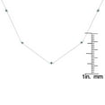 thumbnail image 4 of Sterling Silver 1/2ct TDW Treated Blue Diamond Station Necklace (I2-I3), 4 of 5