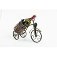 thumbnail image 5 of Asian Home Bicycle Wine Bottle Holder Desktop Bike Wine Rack Freestanding Countertop Bottle Holder for Wine Storage, Metal, Gold Colored, 5 of 5