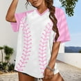 thumbnail image 2 of Dyfzdhu Baseball Shirts Women Loose Fit Mom T Shirt Heart Graphic Tee Funny Short Sleeve Tops Summer T Shirt Pink, 2 of 8