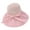 Pink, variant on Sun Hat Large Brim Foldable Hollow Breathable Floppy UV Protection Bow Tie Decor Women Sunscreen Summer Hat Beach Cap for Outdoor