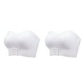 thumbnail image 2 of LLYWEY Womens Wirefree Bras Cotton Underwire Bras Women Ladies Longline Bra Style-513 Women Back-Smoothing Bra Feature Adult Female High Impact Sports Bras White 46B, 2 of 6