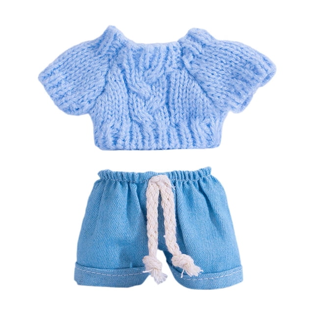 Ropa de muñeca en miniatura de 15 cm CUTICAT ropa de muñeca DIY azul