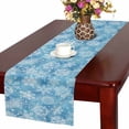 thumbnail image 1 of SUNENAT Vintage Blue Christmas Snowflakes Table Runner Linen & Cotton Cloth Placemat Home Decor for Kitchen Dining Wedding Party 16 x 72 Inches, 1 of 2