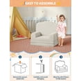 thumbnail image 3 of QinaQin Sofá infantil 2 en 1 convertible para toddler, se transforma en sillón lounge cómodo y práctico, ideal para cuarto de juegos, lectura, descanso diario y uso en espacios pequeños, 3 of 6