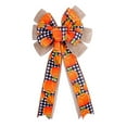 thumbnail image 5 of HILABEE Fall Wreath Bow, Thanksgiving Wreath Bow, Rustic, Decorative,Autumn Decorative Bow Party Favor for Halloween Home Decorations Pumpkin, 5 of 8