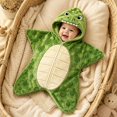 thumbnail image 2 of Loyni Cute Animal Baby Starfish Onesie 0 3 Months Unisex Newborn Zipper Swaddle Sack Cartoon Print Star‑Shape Warm Wearable Wrap Sleeping Blanket, 2 of 5