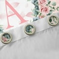 thumbnail image 4 of jejeloiu Letter A Monogrammed Black Out Curtains,Cute Flower Blossom Curtains Pack of 2 (42x63 Each),Pink White Green Bedroom Curtains For Girls,Microfiber Room Decorative, 4 of 6