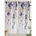 thumbnail image 5 of Purple Flowers Living Room Curtains 2 Panel, Spring Floral Elegant Pastoral Watercolor Cafe Window Treatment, Extra Long Farmhouse Bedroom Bathroom Kitchen Curtains Drapes 104"x72", 5 of 6