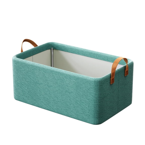 Large Fabric Collapsible Closet Storage Baskets Bin, Foldable Closet Organizers with Handles, Decorative Collapsible Open Storage Bins for Organizing Clothes
