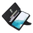 thumbnail image 3 of Allytech Samsung Galaxy A54 5G Wallet Case with Zipper Pocket, Luxury PU Leather Flip Cover with Card Slots & Wrist Strap, Shockproof Kickstand Magnetic Buckle Protective Case for Women Men, Black, 3 of 15