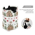 thumbnail image 3 of Yayeee Freestanding Laundry Hamper with Handle Collapsible Large Storage Basket for Clothes, Brown Nordic Christmas, 3 of 7
