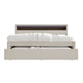 thumbnail image 2 of Castle Place Contemporary Twin Daybed with Built-in LED Lights and Trundle, Warm Grey, 2 of 9