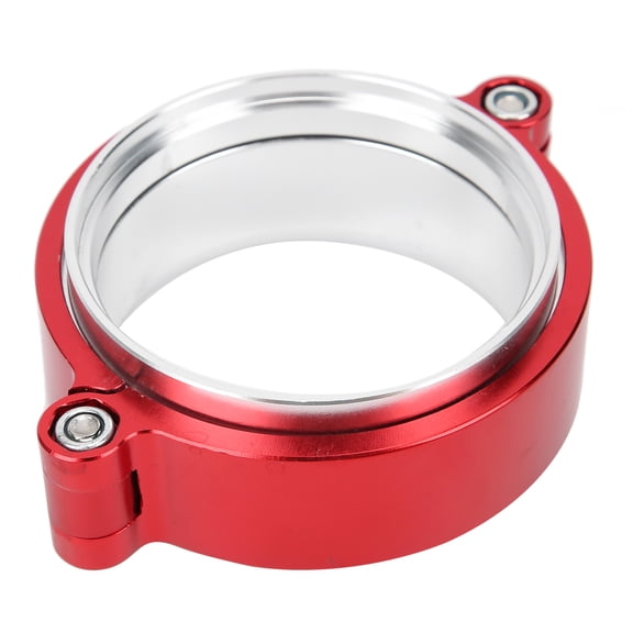 YAHHU Red 3 Inches / 7.6 cm Turbo Intake Clamp HD V-Band Aluminium Alloy Universal Exhaust Manifold Adapter for Automotive Intercooler Pipelines with Rubber Rings