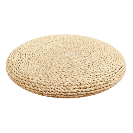 

1PC 30x30cm Straw Braid Cushion Round Handmade Weaving Cushion Tatami Windowsill Cushion Yoga Meditating Mat