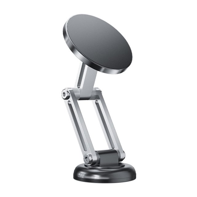 YOBOLK - Soporte para teléfono móvil, estilo metálico, para salpicadero de coche, soporte de navegación, plegable, magnético, giratorio 360°, accesorios para coche en liquidación para mujer