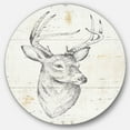 thumbnail image 1 of Designart 'Deer Wild and Beautiful II' Farmhouse Metal Circle Wall Art, 1 of 3
