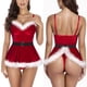 thumbnail image 3 of Gibobby Lencería de encaje para mujer Monos navideños para mujer Pijamas Lencería Ropa interior sexy sin mangas(Rojo, XL), 3 of 5