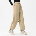 thumbnail image 5 of Lenago Athletic Pants For Women With Pockets Pants Ladies Solid Color Elastic Waist Tie Csual Versatile Waterproof And Windproof Outdoor Sports Pants Long Pants Lightweight Hiking Women Cargo Pants, 5 of 9