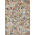 thumbnail image 2 of HomeRoots 603286 10 x 14 ft. Terra Cotta, Beige & Teal Blue Geometric Washable Indoor & Outdoor Rectangle Area Rug, 2 of 5