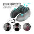 thumbnail image 2 of Cómodo Almohada De Viaje Bloosom  Espuma De Memoria Cojín Para Cuello, Gris, 2 of 5