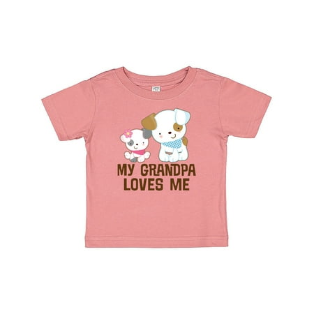 

Inktastic My Grandpa Loves Me girls Gift Baby Girl T-Shirt