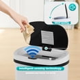 thumbnail image 3 of PayLessHere 13Gal Trash Can - Touchless Automatic Lid, Plastic Garbage Can for Kitchen  (2, White), 3 of 7