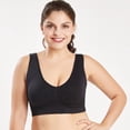 thumbnail image 2 of Sujetador sin costuras Wireless Hacer subir Lingerie Plus Size Yoga Sport Underwear, Negro, 3XL sidaley  AP002554-09, 2 of 6