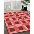 thumbnail image 2 of Ahgly Company Indoor Square Patterned Love Red Area Rugs, 4' Square, 2 of 6