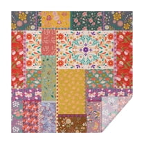 Pioneer Flower Floral Print Pattern Square Tablecloth,Waterproof Square Table Cover,Wipeable Spillproof Washable Table Cover for Home Kitchen Party Decor 42"X42"(107x107cm)