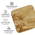thumbnail image 4 of Disketp Retro Palm Tree Funny Coasters,4 Pcs Leather Coasters With Holder, Perfect Housewarming Hostess Gifts,Protect Furniture From Water Marks Scratch, 4 of 9